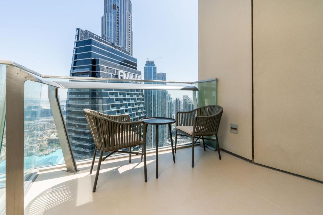 Ferienwohnung Vacay Lettings - Burj Vista High Floor Burj Khalifa & Fountain View Dubai Exterior foto
