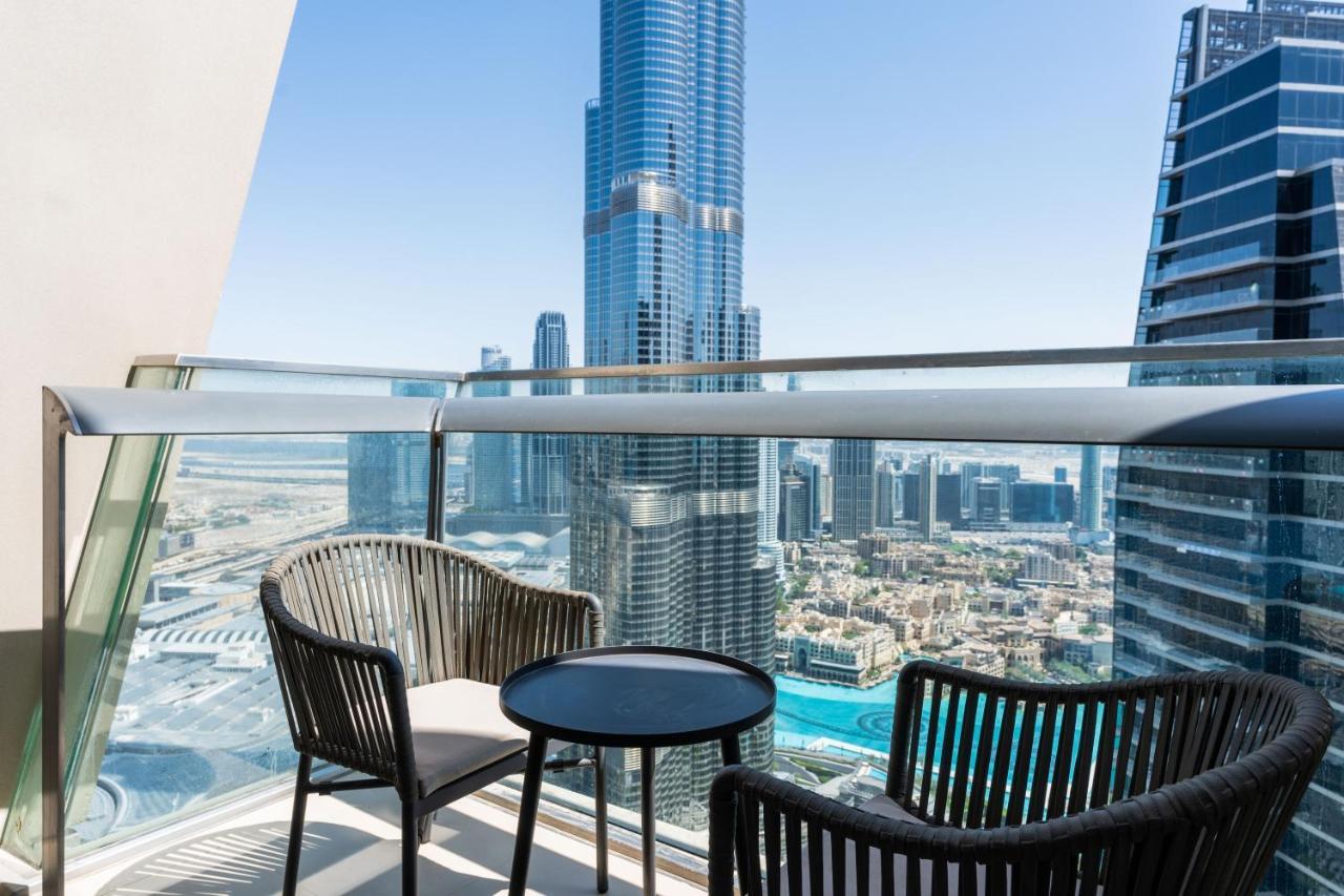 Ferienwohnung Vacay Lettings - Burj Vista High Floor Burj Khalifa & Fountain View Dubai Exterior foto